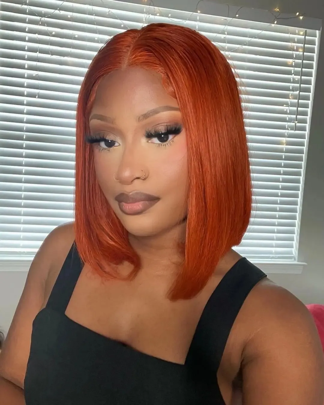 Pristine Luxury #350 Ginger Orange HD Lace Front Bob Wig - 180% Density